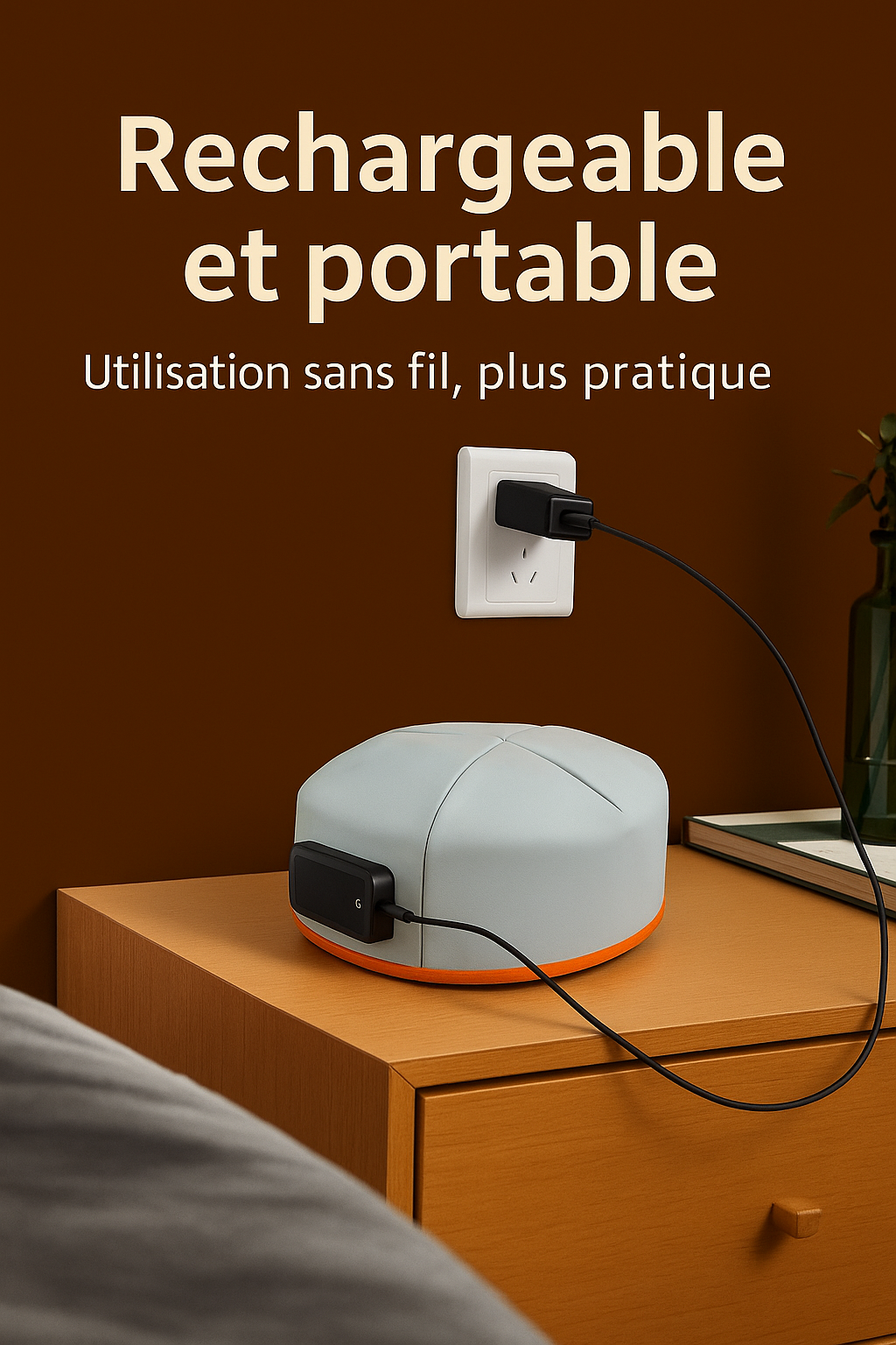 Bonnet de cheveux LED rechargeable portable infrarouge pour bonnet de croissance de cheveux à lumière rouge