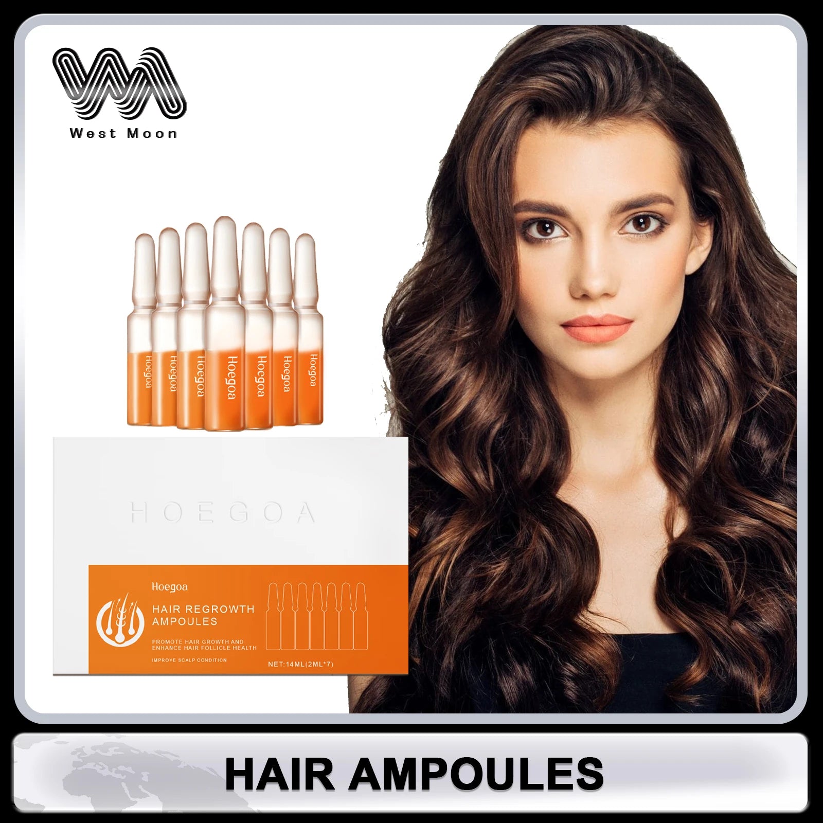 Ampoules de Croissance des Cheveux, Soins Capillaires Portables, Repousse, Anti-Perte de Cheveux, Réparation des Extrémités Fendues, Cheveux Secs et Abîmés, Huile Essentielle Nourrissante pour Cuir oral elu